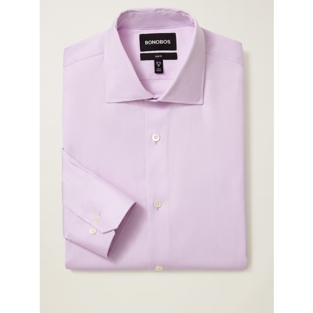 Bonobos Jetsetter Stretch Dress Shirt, Lavender Texture Dress Shirt